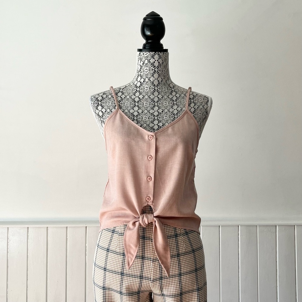 Love Tree Pink Cutout Tank Top Size S